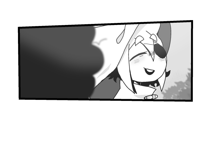 Siffrin smiling genuinely and happily, reassuring Mirabelle.