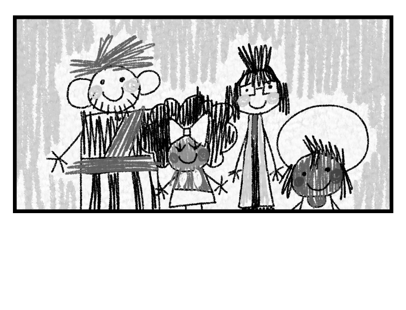 The same drawing, with Bonnie joining to the right of Odile.