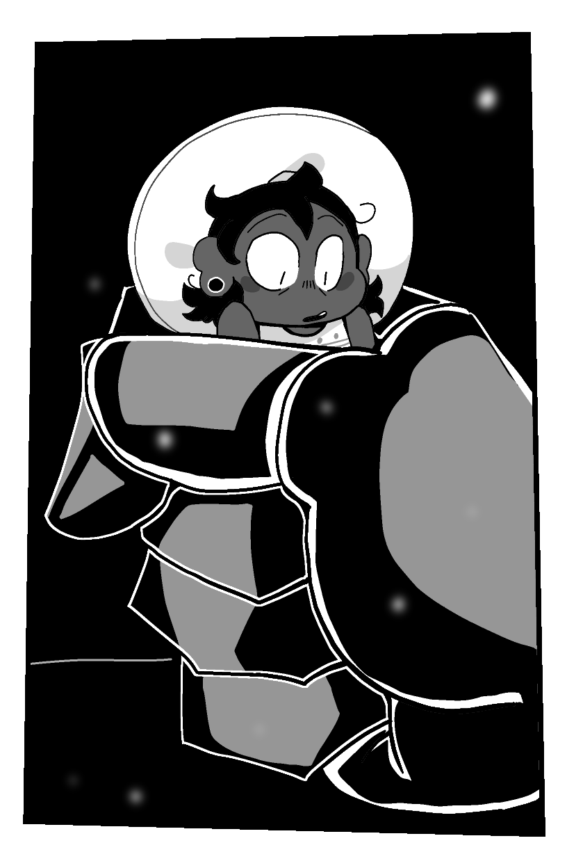 The King picks Bonnie up. His fist envelops their entire body and they look down at it in shock.