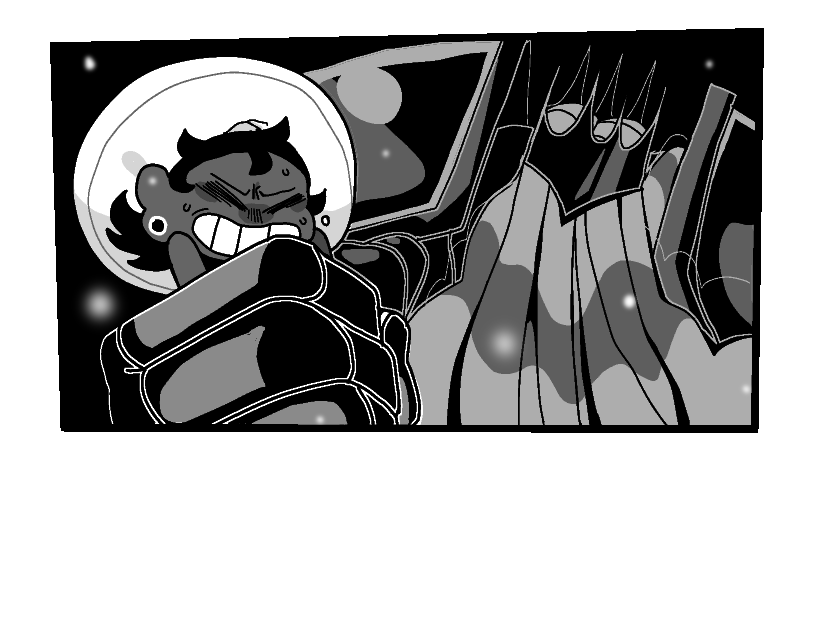 The King's grip tightens around Bonnie. Their eyes squeeze shut.