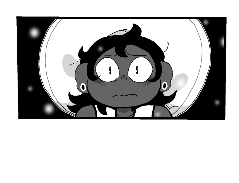 Bonnie looks at the viewer from close up with wide eyes and a tearful expression.