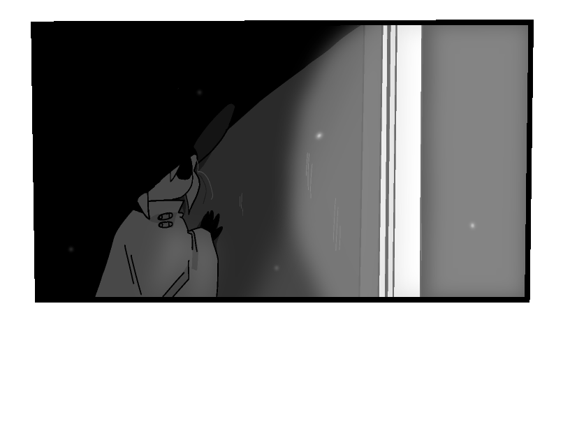 Siffrin stands outside the door to the clocktower's main room. Light streams in through the door, but Siffrin is cast in shadow.