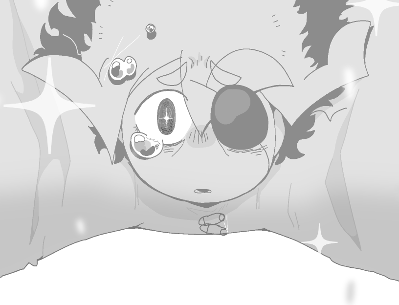 Siffrin stares back at the others in disbelief. Tears fly up from their eye.